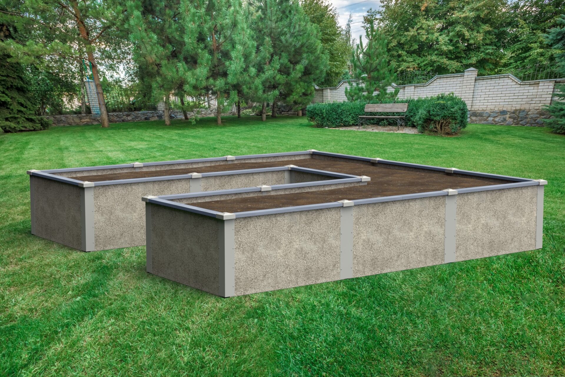12x12x2 U-shaped DGB - gray trim