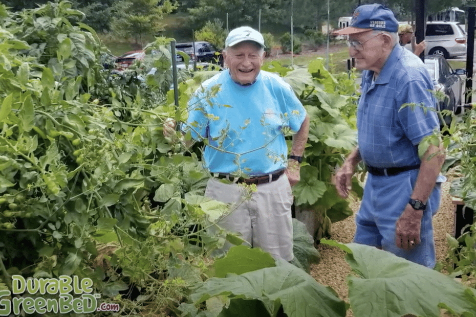 Senior citizens in garden
