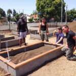 Putting together community garden beds